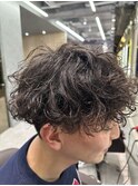 リバースセンターパートXニュアンスパーマXニュアンスウルフ