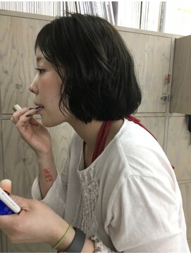 ナヌーク シブヤ(nanuk shibuya) ボブ/ボブパーマ/オリーブカラー/ブリーチなしカラー/レイヤー