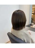大人可愛い◎切りっぱなしボブ×透明感カラー