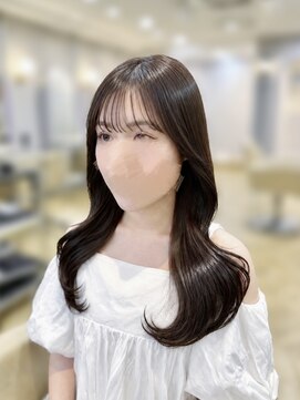 ロンド フィーユ(Lond fille) オリーブグレー/韓国風巻き/レイヤーカット/マロンベージュ◇