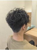 ツーブロックスタイル×スパイラルパーマ