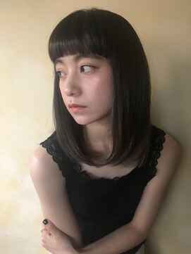 オハナ(ohana) 【ohana/表参道】厚めバング大人可愛い耳掛けバレイヤージュロブ