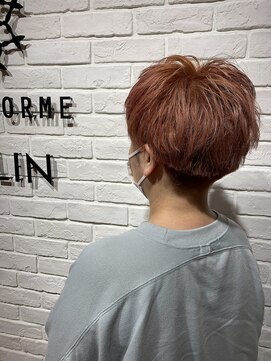 ヘア スパ ビューティー エールフォルム(HAIR SPA BEAUTY YELLFORME) ピンクベージュ×マッシュショート