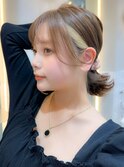 大人ガーリー/前髪/顔周りレイヤー×ブリーチなし韓国ヘア[新宿]