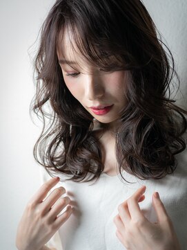 カバーヘア ブリス 志木南口駅前店(COVER HAIR bliss) グレージュアッシュ波巻きフレンチカジュアルx志木20代30代40代