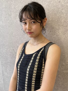 アース 三軒茶屋店(HAIR&MAKE EARTH) 三軒茶屋_レディース_セミロング_ヘアアレンジ_ヘアセット_小顔