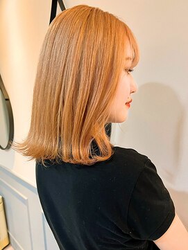 ジアン バイ ミルボン 西宮ガーデンズプラス(GIEN by milbon) 外はねミディ×イエローベージュ