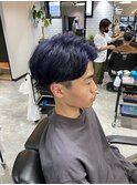 ネイビーブルー×アップバング