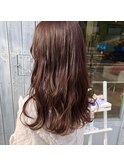 ピンクブラウンカラー【TELA HAIR牛久】