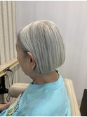 大人の美しいグレイヘア脱白髪染め30代40代50代60代70代80代