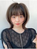 ☆小顔ワンカールレイヤーカットデジタルパーマチェリーブラウン
