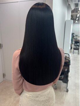 トレヘアー 京都 烏丸(tRe hair) 【黒染めを使わない暗髪カラー】髪質改善トリートメント/艶髪