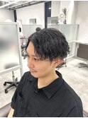 緩め波巻きパーマ