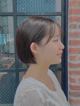 オーガニック アトリエ 大宮(organic+atelier) 20代30代ミニボブココアブラウン小顔美肌ストレート丸み