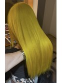 ネオンイエロー×ケアブリーチダブルカラー×トリートメント