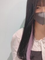 カルフール ロハス 草加東口店(Carrefour LOHAS)&nbsp;ペールパープル・インナーカラー・人毛エクステ・韓国風デザイン