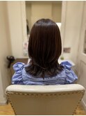 秋におすすめ!朝が楽なレイヤーカットとレッドブラウ