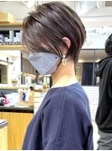 30代40代50代大人ショート髪型丸顔前髪あり似合わせ 安