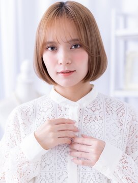 透明感バーガンディ前下がり切りっぱなしボブa越谷20代30代40代