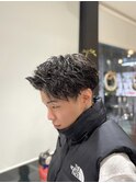ラフパーマ×メンズショート