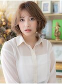 ブリーチなしラテグレージュハッシュレイヤーカットc8川口30代