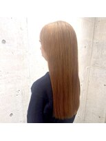 ロッカヘアエジェ(ROCCA hair eje.)&nbsp;アプリコットオレンジツヤ感ベージュロング
