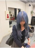 【CLOUD】水色・ハイトーン・青色・学生・ブリーチ・レイヤー