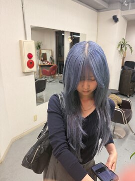 クラウドヘアー CLOUD HAIR 【CLOUD】水色・ハイトーン・青色・学生・ブリーチ・レイヤー