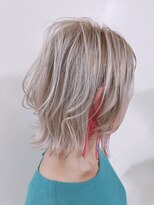 アナザヘアー なんば 高島屋前店(ANAZA hair)&nbsp;外ハネグレージュアクセントピンク♪大人可愛い20代30代40代