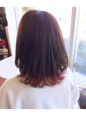 レッドブラウン☆裾カラー