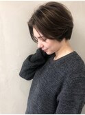 ハンサムショート_黒髪ベリーショートヘルシーレイヤー