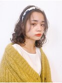 【黒髪】大きめカールのゆったりスパイラルパーマ・・YOSHIBA