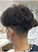 MEN'S HAIR センターパート ツイストスパイラル コンマヘア