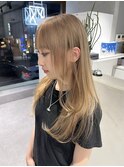 シースルーバング×ミルクティーベージュ×レイヤーカット☆11
