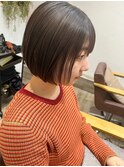 ヘルシースタイル/モードヘア/学生/暗髪/切りっぱなしボブ