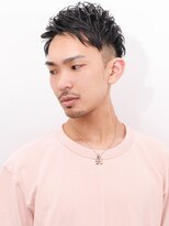 ルックグッドストア(LOOK GOOD STORE) アッシュブラックマッシュパーマウルフ波巻きカルマパーマ368