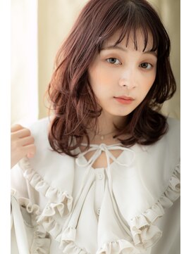 カバーヘア ブリス 川口(COVER HAIR bliss) ベージュピンク大人かわいいエアリーミディZ川口10代20代30代