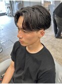 フェザーパーマスパイキーショートブルーブラックサーフカールy