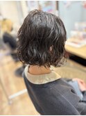 ボブ×パーマ