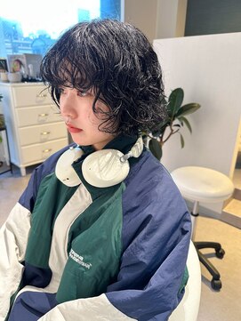 アム(amu) ボブパーマ/くせ毛カット/くせ毛活かし/くせ毛パーマ/パーマボブ