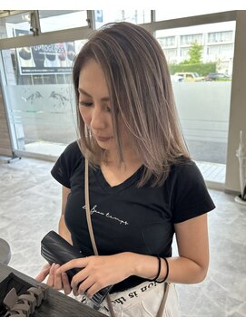 ウル 岡山駅店(ULu.) ハイライトハイトーンダブルカラー20代30代40代ULu岡山