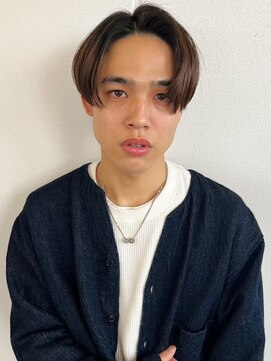 ファルベ(Farbe) スパイキーショートブルーブラックフェザーパーマサーフカール