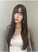 抜け感レイヤーロング/顔周りレイヤーロング/モードロング
