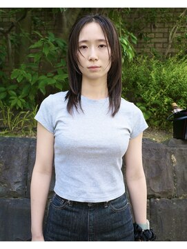 ランプ 代官山(the lamp) ベージュミルクティーベージュシースルーカラーレイヤーカット