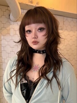 アドネ プライム(adne prime) クラゲヘアー　ハッシュカット　ナチュラルブラウン