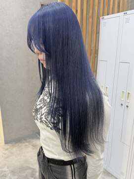 アロ 大阪梅田(alo) 【momoa】ブルーラベンダー《ブリーチ/大阪梅田/カラー》