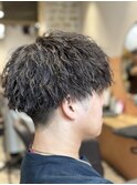 縦落ちツイストパーマ
