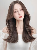 レア 表参道(L'ea)&nbsp;大人ガーリーダークアッシュ似合わせカットミディアムレイヤー