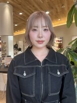 アーチバイケンジ(arch by kenje)&nbsp;レイヤーボブ/ブリーチカラー/ミルクティーベージュ