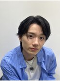 men's/メンズ/ダウンパーマ/黒染め/韓国/ブルーブラック/池袋